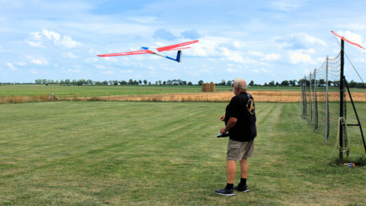 Reinhard auf dem Weg in die Thermik