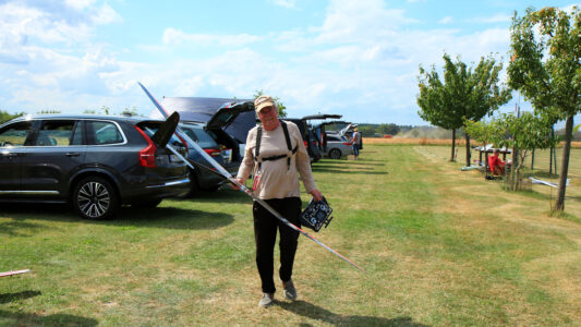 Klaus Jürgen auf dem Weg zum Start