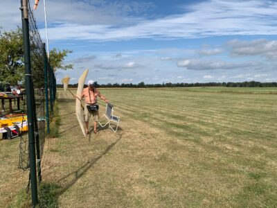Jürgen mit seinem Segler
