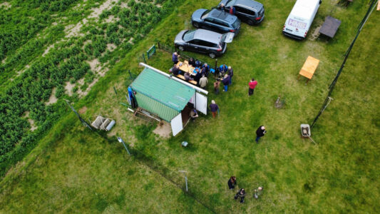 Mittagspause aus der Luft